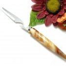 Vintage Bar Knife Bakelite Handle Bottle Opener Serrated Fork Tip Caramel Tan Stainless Japan