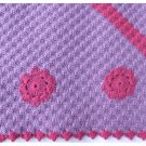 Vintage Crochet Afghan Blanket Lavender Rose Handcrafted Twin Full Queen
