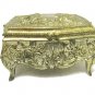 Vintage Jewelry Box Brass Gold Cupid Cherub Japan Collectible Trinket Home Decor