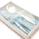 Vintage Silver Plate Spoon Fork Child Baby Size Community Oneida Boxed Gift Set