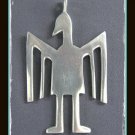 Large Thunderbird Pendant Tribal Ethnic Indian Jewelry Handcrafted Aluminum Pewter Vintage