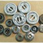 Vintage Metal Buttons Lot Distressed Antique Silver Pewter Black Crafts Sewing