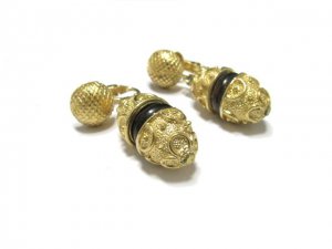 Trifari Vintage Earrings Retro Gold Dangle Clip On Tortoise Designer Fashion Jewelry