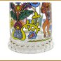 German Beer Stein BMF Stained Glass Horse Pewter Lid Vintage Collectible Mug