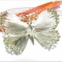Vintage Butterfly Brooch Pin Designer Lisner Gold Platinum Retro Mod Jewelry