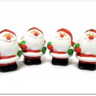 80's Santa Claus Napkin Holders Rings Ceramic Christmas Holiday Decor Dining Table