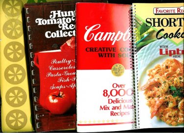 Vintage Cook Books Recipes Dishes Desserts Hunts Campbells Lipton