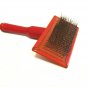 Vintage Dog Brushes Wood Red Metal Bristle Grooming Pet Display Set 3 50's