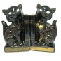 Siamese Cat Bookends Vintage Redware Pottery Brown Gold Japan Collectible Art Deco Home Decor