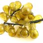 Vintage Cluster Fruit Fig Pear Handblown Murano Glass Amber Gold Retro Home Decor