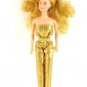 Vintage Barbie Doll Golden Dream 1966 Philipines Mini Gold Jumpsuit Skirt Cape Collectible Disco