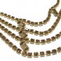 Kramer Cleopatra Necklace Earrings Rootbeer Topaz Brown Gold Designer Vintage Jewelry Formal Evening