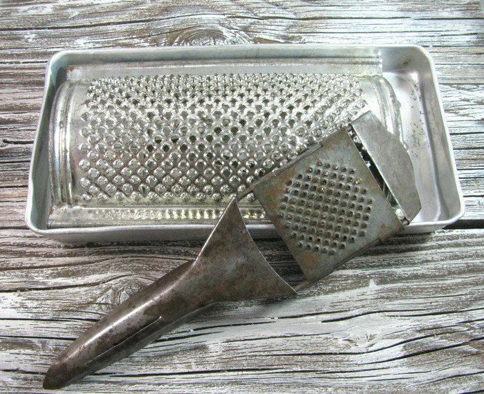 Vintage Brevettata Grater Slicer Shredder Cheese Vegetable Hand Held