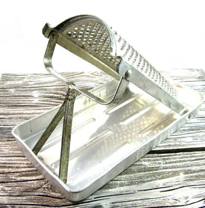 Vintage Brevettata Grater Slicer Shredder Cheese Vegetable Hand Held