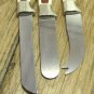 Vintage Sheffield Serving Set Butter Knife Spreader Paring Serrated Stainless Cream Brown Kitchen