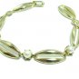 Gold Plated Pearl Bracelet Vintage 80s Mod Formal Casual Jewelry Funky Retro