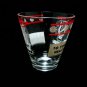 1950's Shot Glasses Hazel Atlas Lyre Quill Red Black Retro Design 3 Ounce Set Barware Collectible