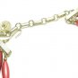 Lisner Vintage Bib Necklace Raspberry Cranberry Oval Tube Beads 4 Strand Designer Retro Mod