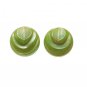 Carved Bakelite Earrings Green Button Screwback Vintage 1940s Jewelry Collectible Plastic