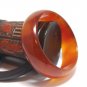 Chunky Bakelite Bangle Bracelet Brown Amber Tortoise Marble Thick Retro 1940s Vintage Jewelry