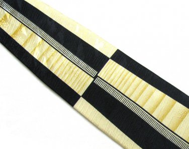 Mens Silk Necktie Abstract Modern Galo Cossinni Designer Tie Blue Gold Hand Sewn 58 Inch