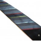 Etienne Aigner Mens Silk Tie Vintage Retro Stripe Blue Gray Red Green 56 inch