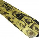Civil War Commemorative Necktie Mens Silk Tie Soldiers Museum Artifacts Limited Edition Black Gold