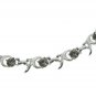 Black Ice Rhinestone Necklace Bracelet Silver Vintage 50s Coventry Retro Mod Designer Jewelry Set
