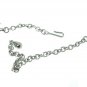 Black Ice Rhinestone Necklace Bracelet Silver Vintage 50s Coventry Retro Mod Designer Jewelry Set