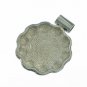 Large Flower Pendant Slide Silverplate Blue Moonstone Collar 80s Western Tribal Modern Jewelry