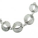 Silver Crescent Bracelet Links Vintage Coventry Retro Mod 60 Gothic Steampunk Fashion Jewelry