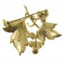 Leaf Brooch Pin Earrings Coventry White Enamel Robins Egg Blue Gold 60s Fashion Jewelry Vintage