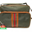 Mr Roberts Vintage Luggage Carry On Travel Bag Olive Green Army Tan 1979 NWT