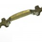 Vintage Antique Brass Drawer Pulls Door Cabinet Handles Chest Furniture Hammered Hardware Large 4