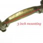 Vintage Antique Brass Drawer Pulls Door Cabinet Handles Chest Furniture Hammered Hardware Large 4