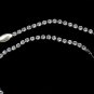Weiss Rhinestone Pearl Necklace Large Choker 1950s Vintage Flower Double Strand Silver