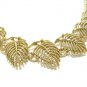 Lisner Retro Mod Jewelry Set Gold Leaf Palm Necklace Earrings Bracelet Parure Designer Vintage