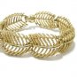 Lisner Retro Mod Jewelry Set Gold Leaf Palm Necklace Earrings Bracelet Parure Designer Vintage