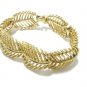 Lisner Retro Mod Jewelry Set Gold Leaf Palm Necklace Earrings Bracelet Parure Designer Vintage