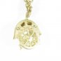 Coventry Large Pearl Drop Pendant Necklace Earrings Faux Gold Baroque Petals Vintage