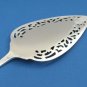 Ornate Serving Spatula Pastry Dessert Server India Pierced Brass Silver Plate
