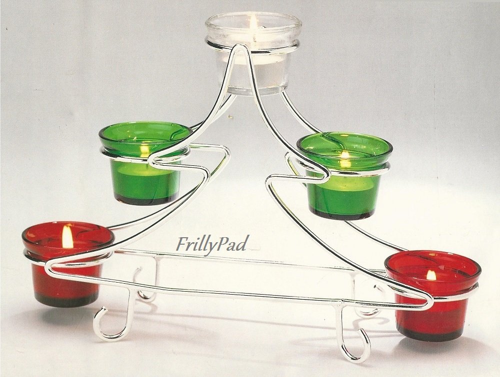 Silverplated Christmas Tree Candle Votive Holder International Silver