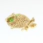 Vintage Gold Brooch Set Mouse Owl Poodle Dog Rhinestone Lapel Pin Scarf Hat