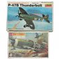 Model Airplane Kit Lot P-47B Thunderbolt P-51 D Mustang P51B/C Bullfrog Cessna