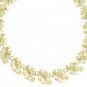 Lisner Gold Curled Leaf Necklace Retro Mod Textured Choker Designer Fashion Jewelry