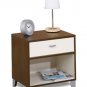 1 Drawer Night Stand Bedside Table with Storage Bookshelf