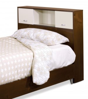 Full - Double Size Bed Storage Bookcase Headboard