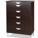 Six (6) Drawer Espresso Bedroom Dresser Chest - Kids or Adult Wardrobe Clothes Storage