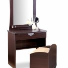 Bedroom or Bathroom Hair and Makeup Vanity with Large Mirror