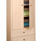 Bedrood Wardrobe Clothes Armoire w/ 2 Drawer Chest + 2 Shelves